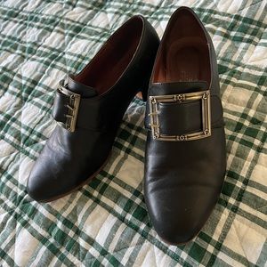 American Duchess Kensington 18th century colonial pilgrim black latchet heels